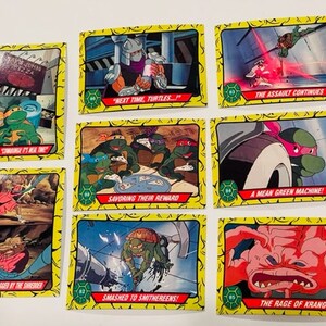 Teenage Mutant Ninja Turtles Trading Cards Lot sticker Mirage Topps TMNT vtg nt4