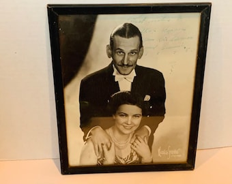 MAGICIAN PHOTOGRAPH EPHEMERA 1960 vintage wall hanging photo decor magic trick houdini Max Hapner autograph Framed Maurice Seymour BC2