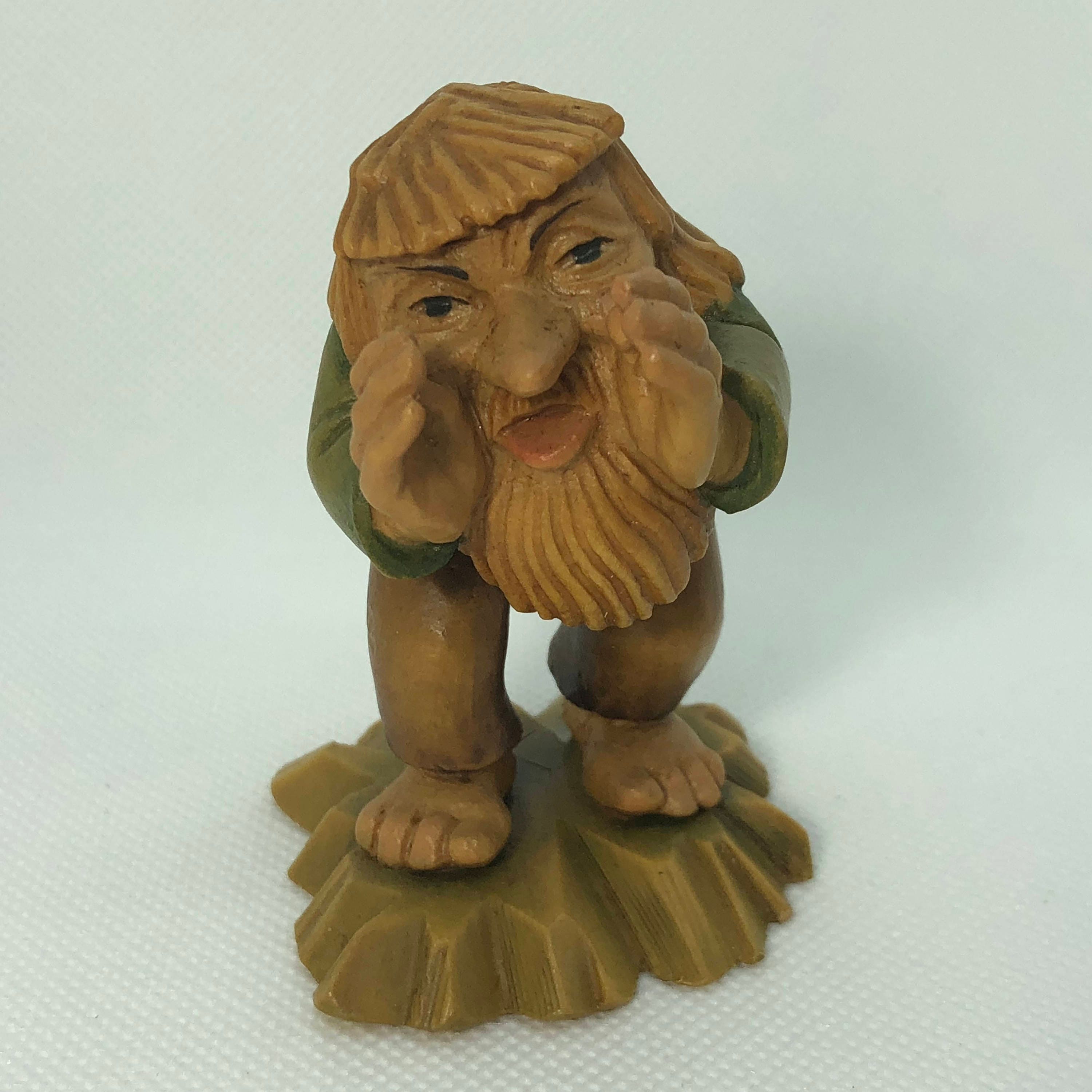 VINTAGE ANRI FIGURINE 1970s Italy genuine wood carving Little Etsy