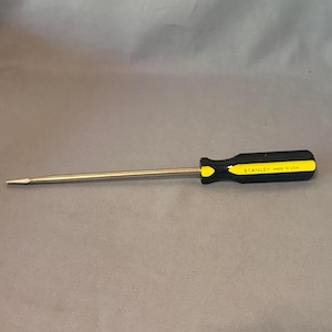 Vintage Tools Stanley śrubokręt płaski 9,75" cala żółty czarny śrubokręt