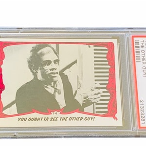 Horror Universal Monster Morirás riendo Trading Card Vintage 1980 Topps Clasificado PSA 9 Mint Deberías ver a otro chico #14 Tarántula