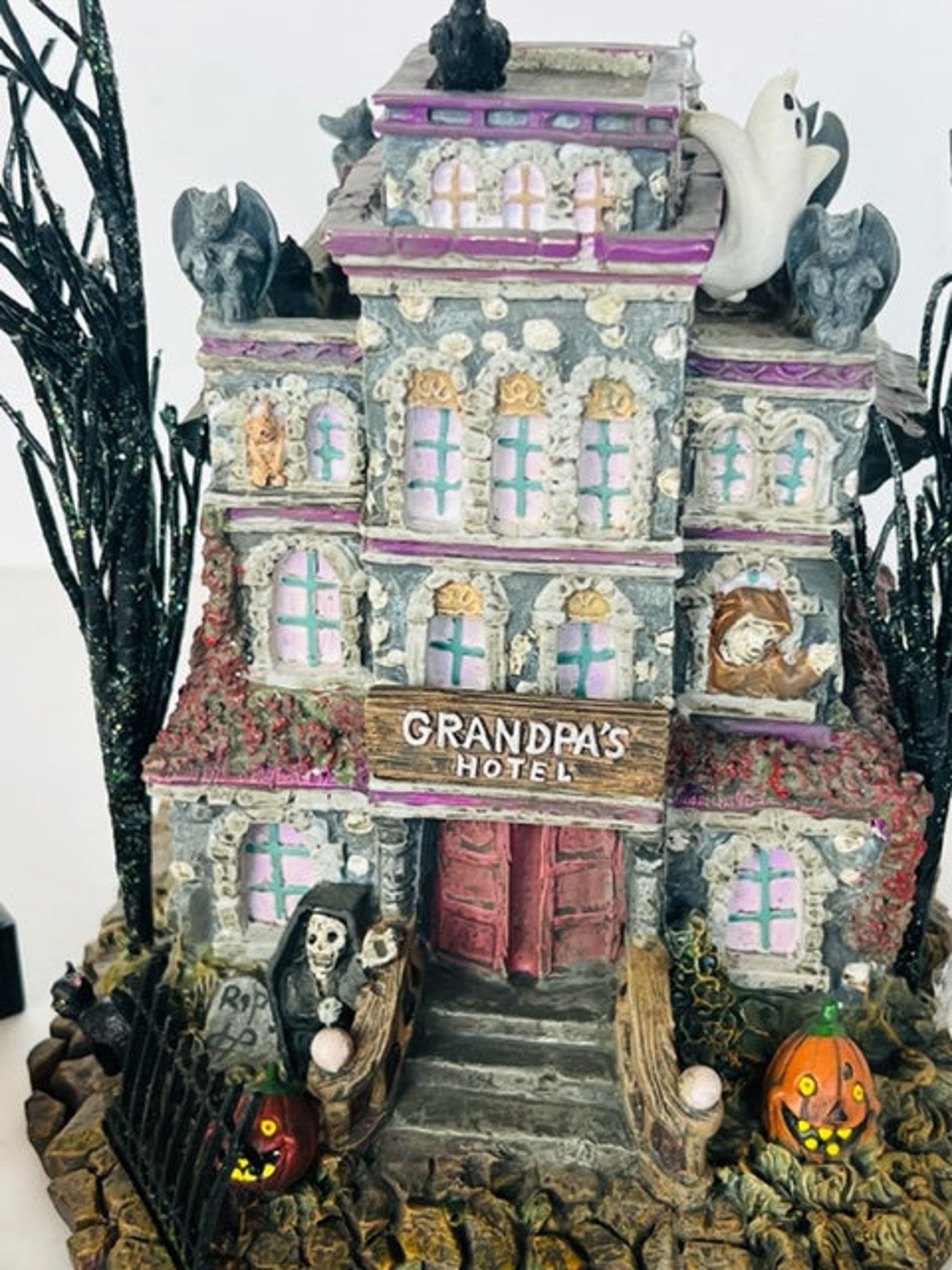 The Munsters Hawthorne Village Halloween Grandpas Hotel Etsy