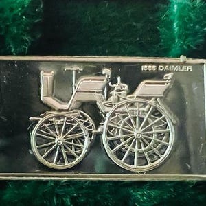 フランクリン ミント シルバー バー ミニ インゴット 1975 センテニアル カー 1886 ダイムラー ヴィンテージ クラシック