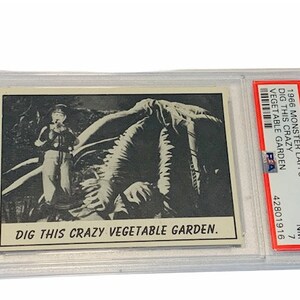 Horror Universal Monster Laffs Trading Card Vintage 1966 TCG Spook Graded PSA 7 Graaf deze gekke moestuin