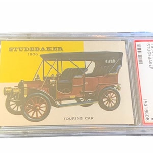 1954 World on Wheels trading card sports classic car automobile Graded slabbed PSA 8 Mint RARE vintage #53 Studebaker 1906 Touring