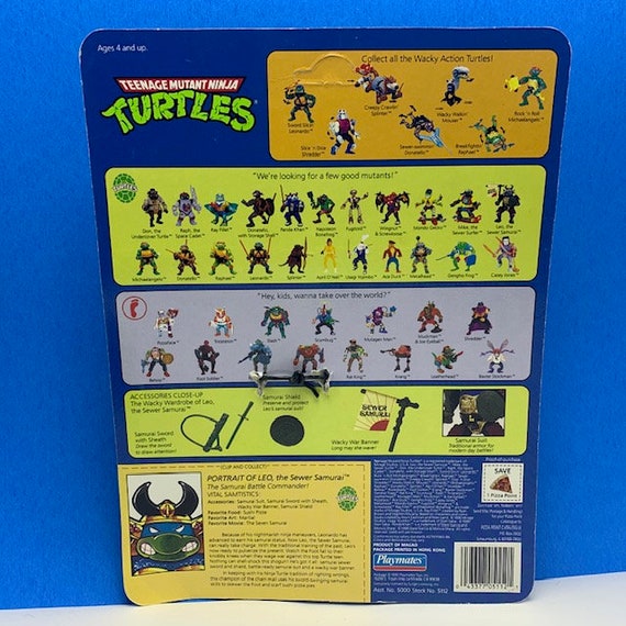 VTG TMNT LEONARDO WIND-UP Figure 1990 Teenage Mutant Ninja Turtles GIFT  WORKS