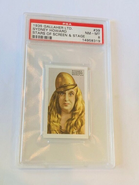 gallaher ltd cigarette cards 1935 Tobacco Trading Card London Virginia House Graded PSA 9 Mint Stars Screen Stage Karen Morley #16 Dinner at Eight 1936 GALLAHER LTD SPORTING PERSONALITIES