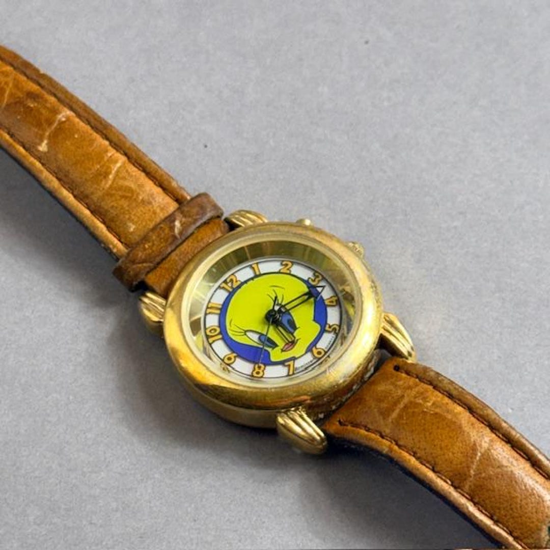 Vintage Looney Tunes Disney Watch Wristwatch Tweety Bird Warner