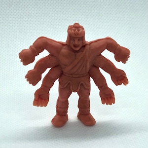 1985 VINTAGE M.U.S.C.L.E. muscle man men wrestling wrestler action figure Mattel anime flesh toy #27 Ashuraman A six arms 6