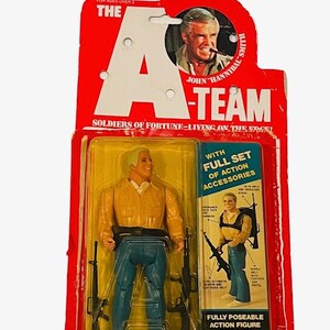 John Hannibal Smith A-Team action figure vtg Galoob toy George Peppard actor COMPLETE card weapons accessories 1983 ALC1