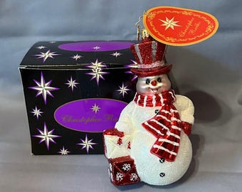 クリストファー ラドコ クリスマス オーナメント ガラス タグ