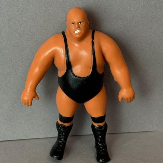 Vintage LJN King Kong Bundy Bendy Figure WWF Wrestling WWE Toy