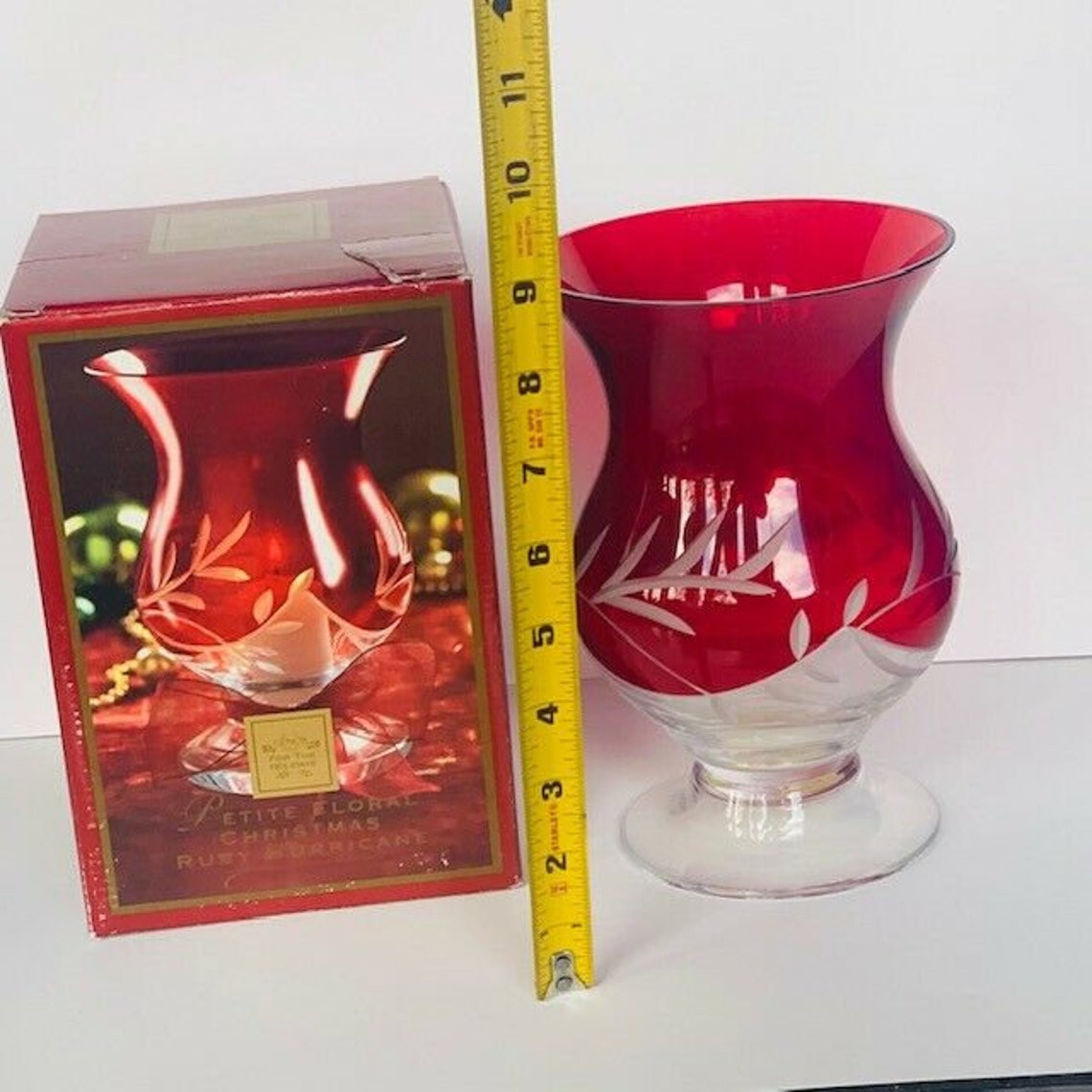 Lenox Candle Holder Votive Petite Floral Christmas Ruby Etsy