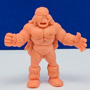 1985 VINTAGE M.U.S.C.L.E. muscle man men wrestling wrestler 1985 action figure Mattel anime flesh color toy #184 Geronimo B long hair