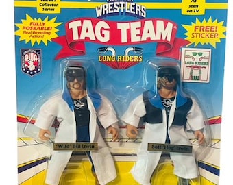Long Riders Remco AWA Wrestler Figures MOC Vtg All Star WWF Bill Scott Irwin Hog BMC6