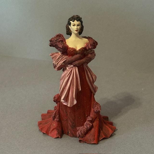 Vintage Gone With the Wind Figurine Franklin Mint Turner Scarlett Vintage Gone With the Wind Figurine Franklin Mint Turner Scarlett