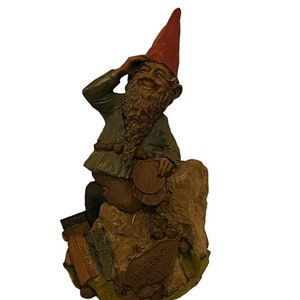 Tom Clark Gnome Figur Vtg Skulptur Elfe SIGNIERT Cairn Gary Mailman Postman Ups