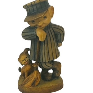 Anri Ferrandiz Italia Figura tallada a mano madera Vtg firmado RARE Chimney Sweep