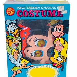 Ben Cooper Costume Mask vintage 1976 Halloween kids Minnie Mouse Walt Disney original box RARE character