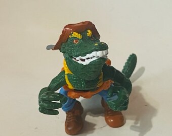 Teenage Mutant Ninja Turtles Vintage Tmnt Leatherhead Figurine Playmates 1989 Les Tortues Ninja - Jeux & Jouets