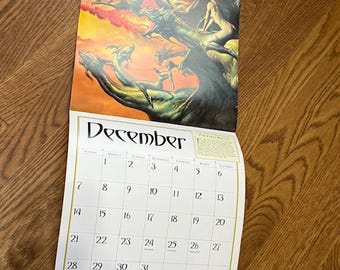 Vintage Boris Vallejo 1997 Calendar Domuta Simvar Mala Susat Tlini