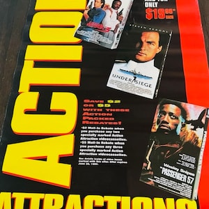 Movie Theater Cinema Poster Lobby Card vtg 1993 Dodelijk Wapen Passagier 57 Siege