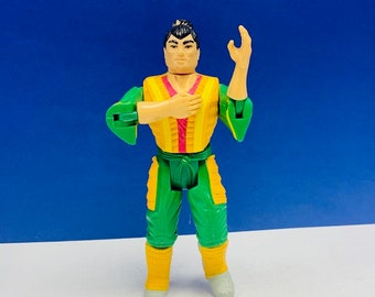 1986 KENNER CHUCK NORRIS Kimo yellow green Karate Kommandos Commandos vintage action figure original complete loose