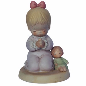MEMORIES OF YESTERDAY 1987 Enesco vintage porcelain figurine sculpture Lucie Attwell 523259 pray lord soul keep girl doll