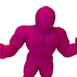 Muscle Men 1985 Vintage M.U.S.C.L.E. wrestling wrestler 1985 figure Mattel anime Kinnikuman manga kinkeshi toy #98 Dark Generation PINK neon
