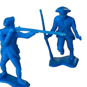 MPC blue revolutionary war civil patriots lot vtg western toys 1960s marx toy soldiers army men marching rifle