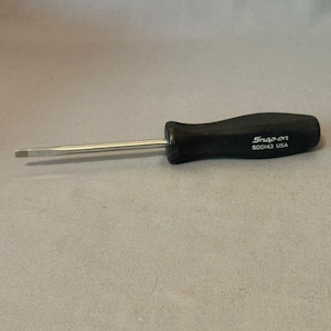 Vintage Werkzeug Snap-On Schraubendreher Flachkopf 6 &quot;Zoll Griff Flachkopf Schwarz Snap On