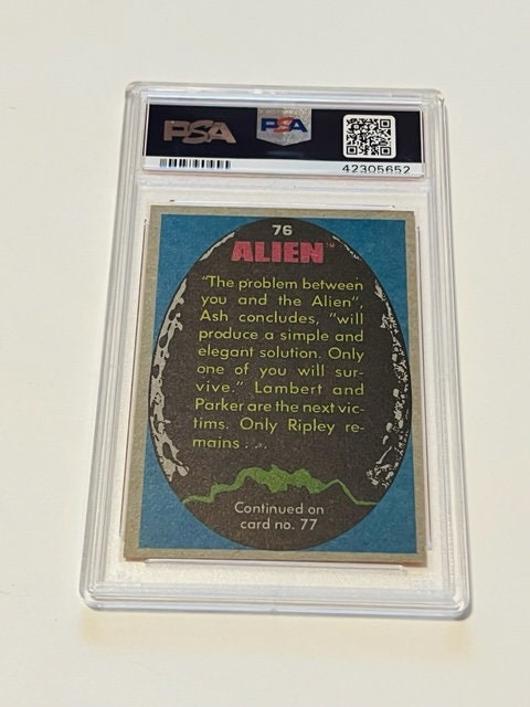 エイリアン トレーディングカード RIPLEY Alien Trading Card Ripley 1979 Fox 20th Sigourney Weaver PSA 8
