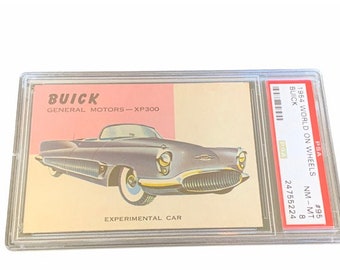 1954 World on Wheels tarjeta coleccionable automóvil clásico deportivo Graded slabbed PSA 8 Mint RARE vintage #95 Buick Experimental General Motors