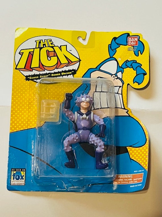 The Tick Action Figure Vtg Sewer Urchin Spray MOC Bandai 1994 Fox