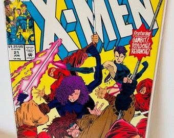 X-Men #21 Comic Book Book Marvel Super Heroes Vtg 1993 Puzzle Suche Mesmero 30th BC5