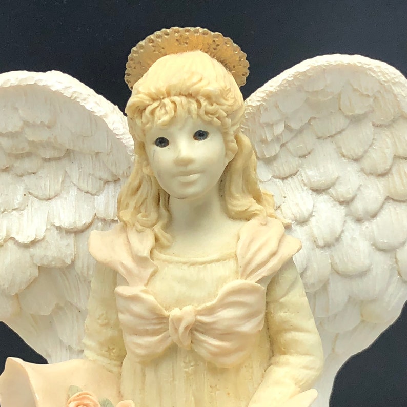 VINTAGE ANGEL FIGURINE Resin Stone Statue Sculpture Religious Etsy