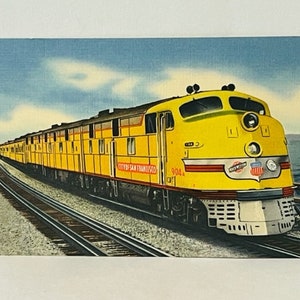 Carte postale vtg Carte postale antique San Francisco Union Pacific Train Railroad CA