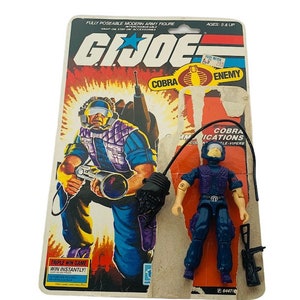 GI JOE HASBRO Cobra vintage actiefiguur origineel compleet losse wapens accessoires dossierkaart 1985 Tele-Viper communicatie BMC6