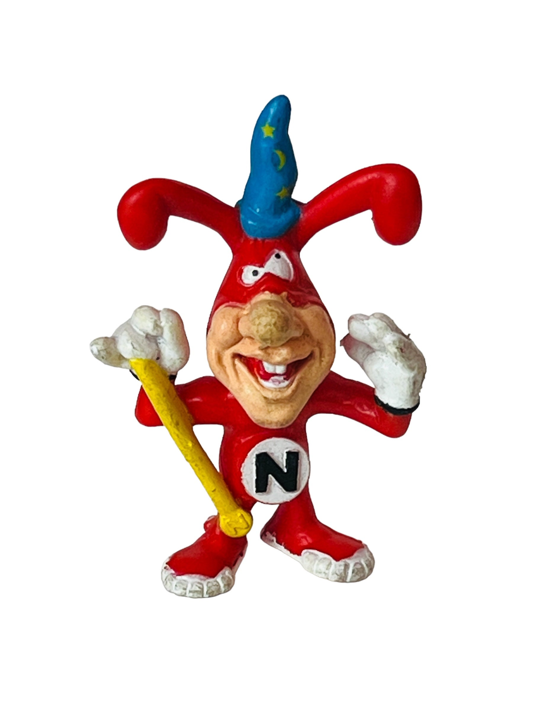 Dominos Pizza Noid Rubber Toy Figure Vtg Fast Food
