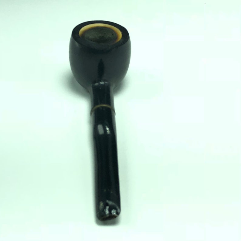 VINTAGE ESTATE PIPE imported briar tobacciana original smoking collectible England Uk tobacco 1976 Sugi asian japan black solid twist