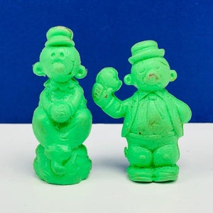 POPEYE RUBBER TOYS 1980 vintage sweet Pea swee Wimpy hamburger lot green miniature prize figures vtg