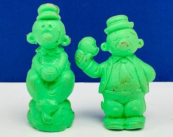 POPEYE RUBBER TOYS 1980 vintage dulce Pea swee Wimpy hamburguesa lote verde miniatura premio figuras vtg