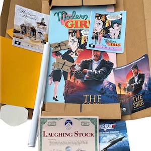 Lote de carteles de cine, exposición, Golden Child, Eddie Murphy, Top Gun, Harlequin, Romance, Modern Girls