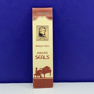 WRIGHT WAY EPHEMERA teacher student award seals stickers new old stock usa sight drill practice record 1930s paper vintage vtg Mozart