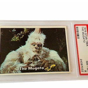 Star Trek Trading Card 1976 Topps Enterprise Captains Log originele serie vtg memorabilia gesorteerd PSA 8 Mugato Gorilla beer monsteraap