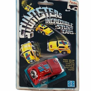 DIECAST VINTAGE CAR toy original collectible factory sealed moc truck vtg die cast Hasbro Stuntsters 1982 stunt Gt Red 354 BM1