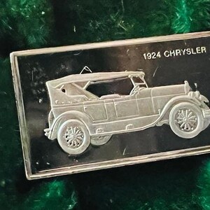 Franklin Mint Silver Bar Mini Ingot 1975 Centennial Car Classic 1924 Chrysler us