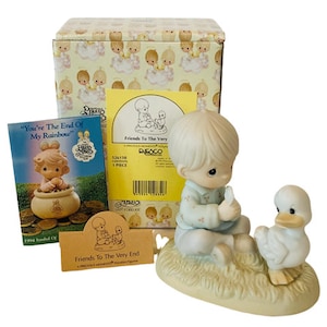 Precious Moments Figurine Enesco vtg NIB box 526150 Friends To Very End Duck vtg