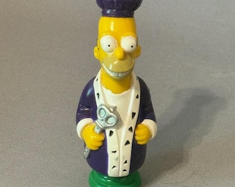 Vintage The Simpsons Figure 3D Chess Set Piece Board Game Part 1992 Homer King Purple Green