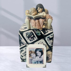 Kim Anderson Pretty As Picture Figurine vtg box Porcelain Helping Hand Open Heart